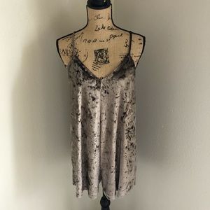 Crushed velvet romper - brand new without tags!